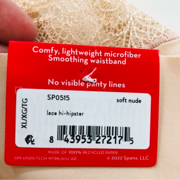 NWT Spanx Undie-Tectable Lace Hi Hipster Pantie Women’s XL No visible Panty line - Picture 6 of 13